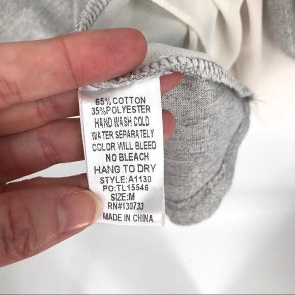 Umgee grey asymmetrical layered hem soft tunic top grey women medium - Picture 9 of 9